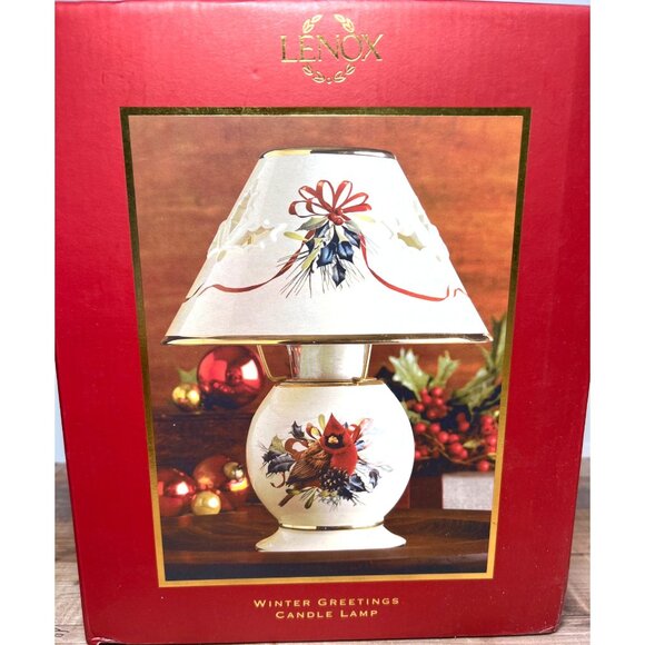 Lenox Winter Greetings Candle Lamp With Cardinal Design - Picture 7 of 7